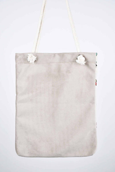 Grey cotton hot sale tote bag