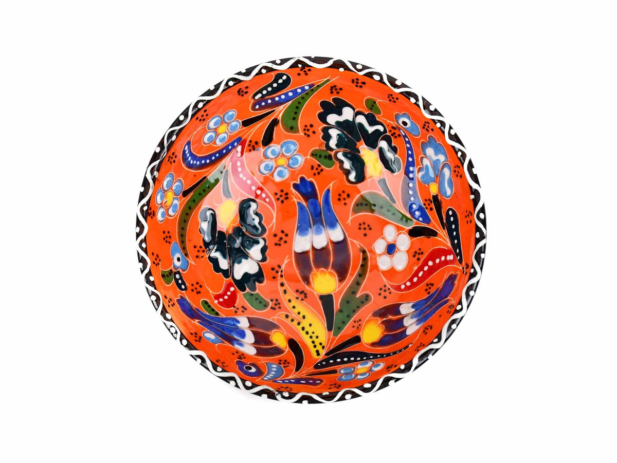 10 cm Turkish Bowls Flower Collection Orange Ceramic Sydney Grand Bazaar 4 