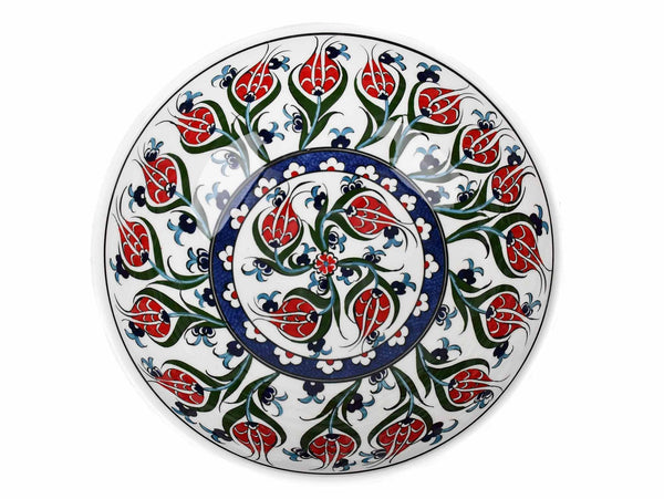 25 cm Turkish Ceramic Bowl Iznik Collection Tulip Ceramic Sydney Grand Bazaar 