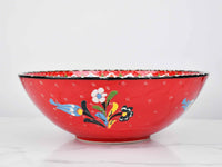 30 cm Turkish Bowls Flower Red Design 3 Ceramic Sydney Grand Bazaar 