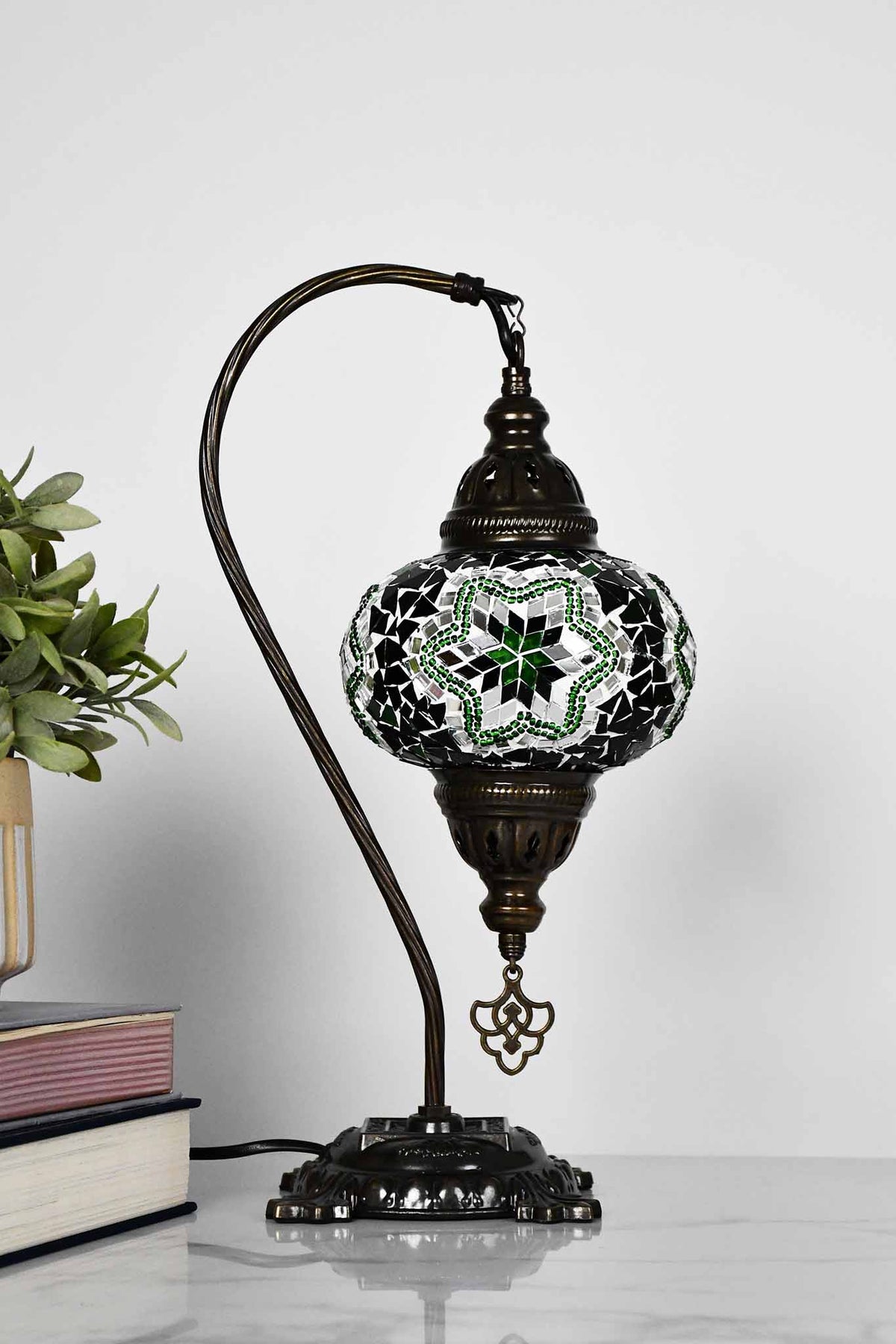 Turkish Lamp Mosaic Star Green 