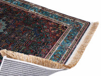 Turkish prayer rug colourful flower black