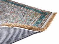 Turkish prayer rug colourful flower beige