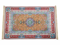 Turkish prayer rug red blue yellow