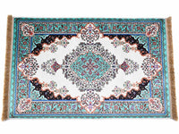 Turkish prayer rug green beige