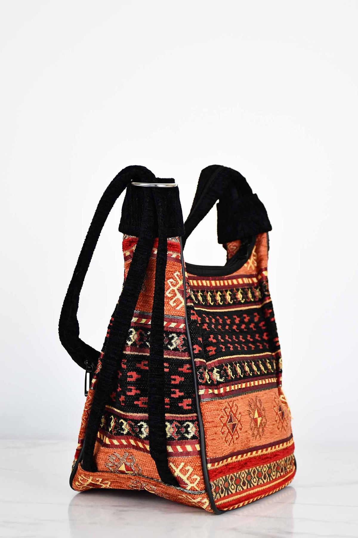 Turkish shoulder bag Aztec rusty black