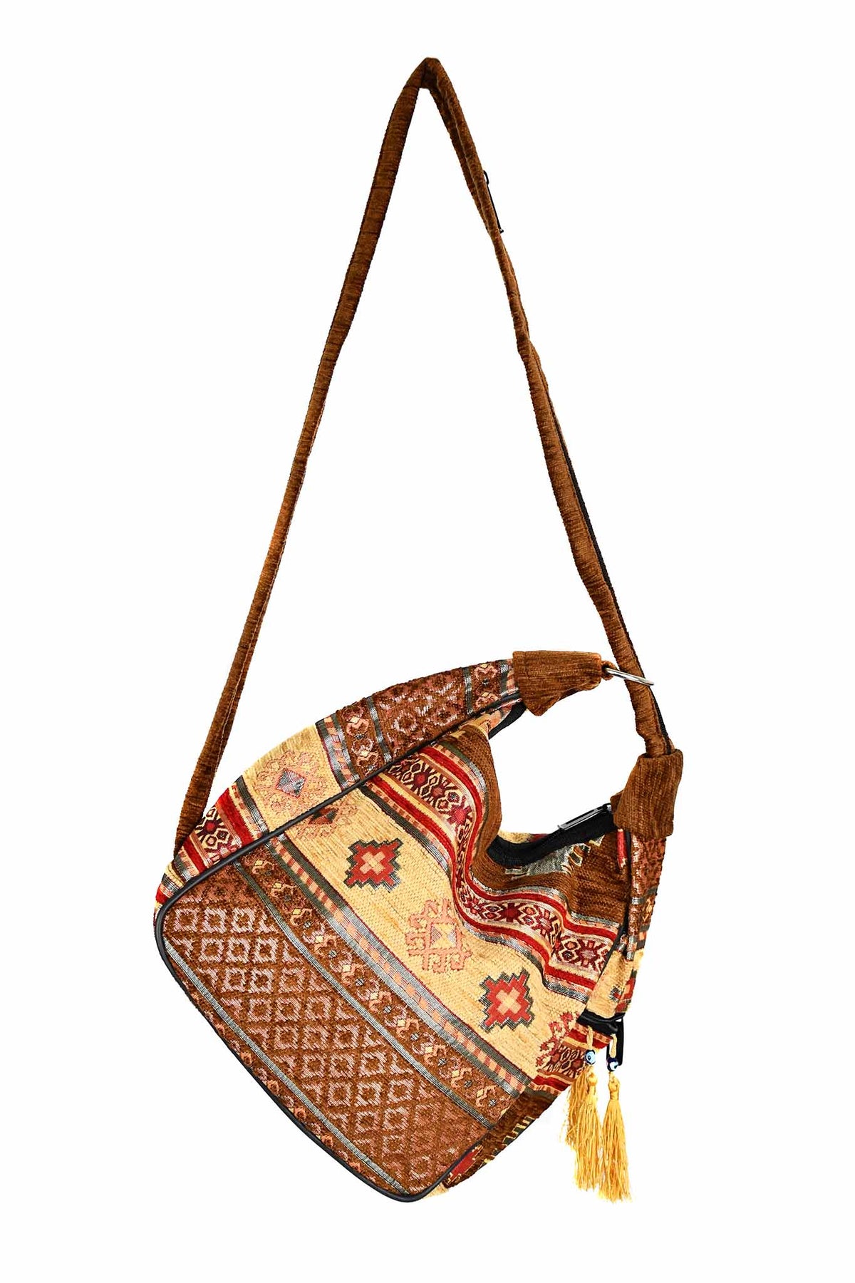 Turkish shoulder bag Aztec brown