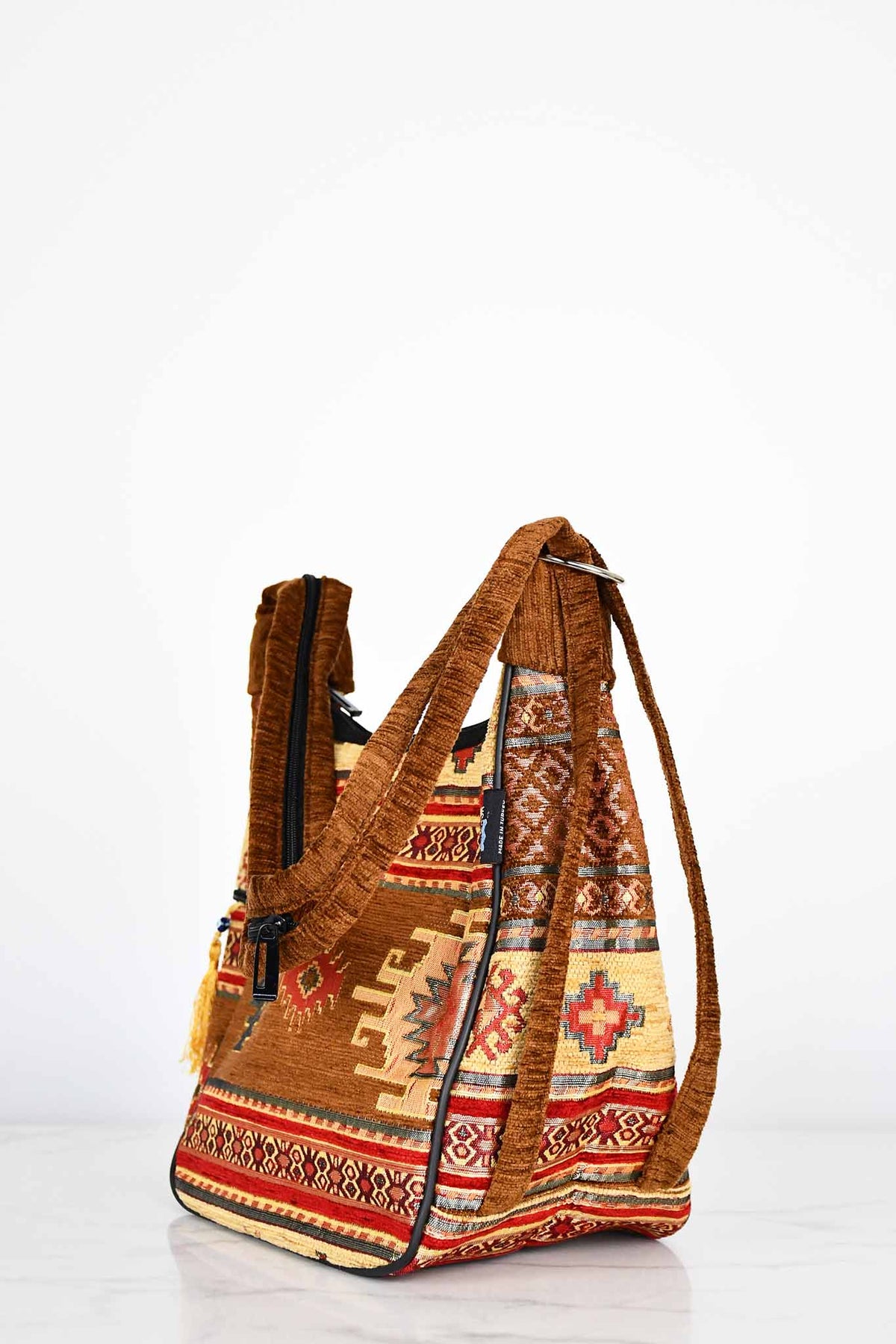 Turkish shoulder bag Aztec brown