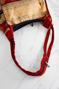 Turkish shoulder bag Aztec red golden