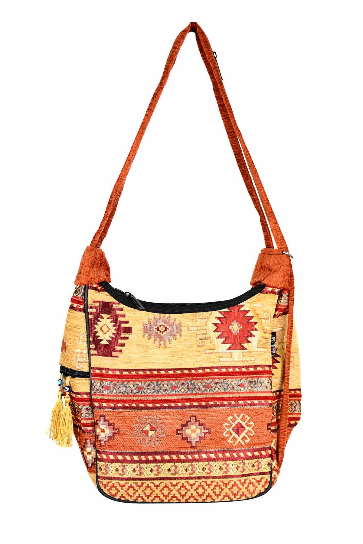 Turkish shoulder bag Aztec rusty golden