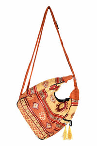 Turkish shoulder bag Aztec rusty golden