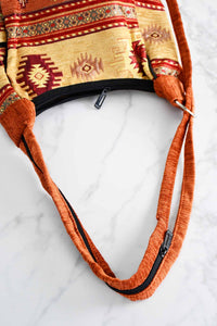 Turkish shoulder bag Aztec rusty golden