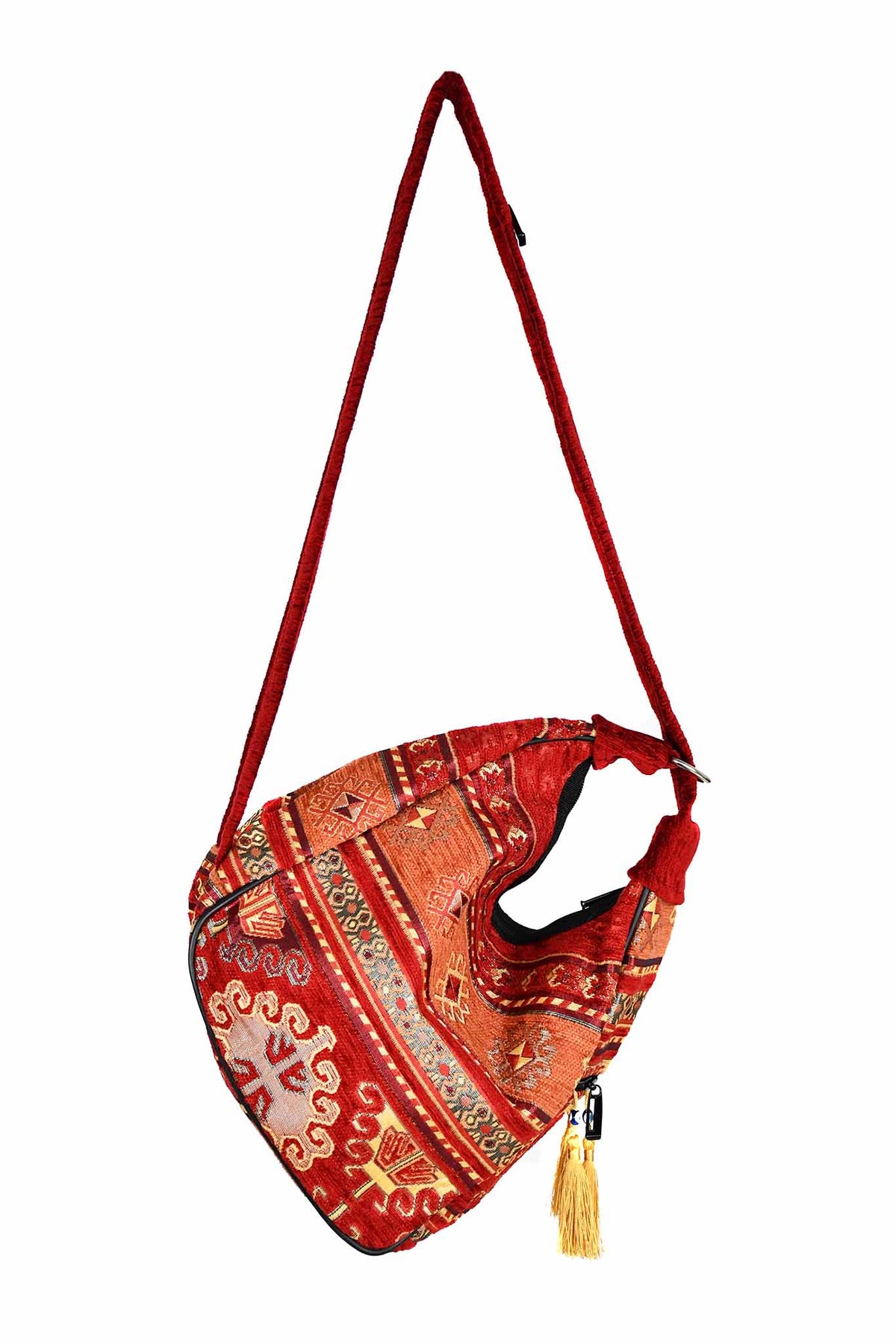 Turkish shoulder bag Aztec red rustic