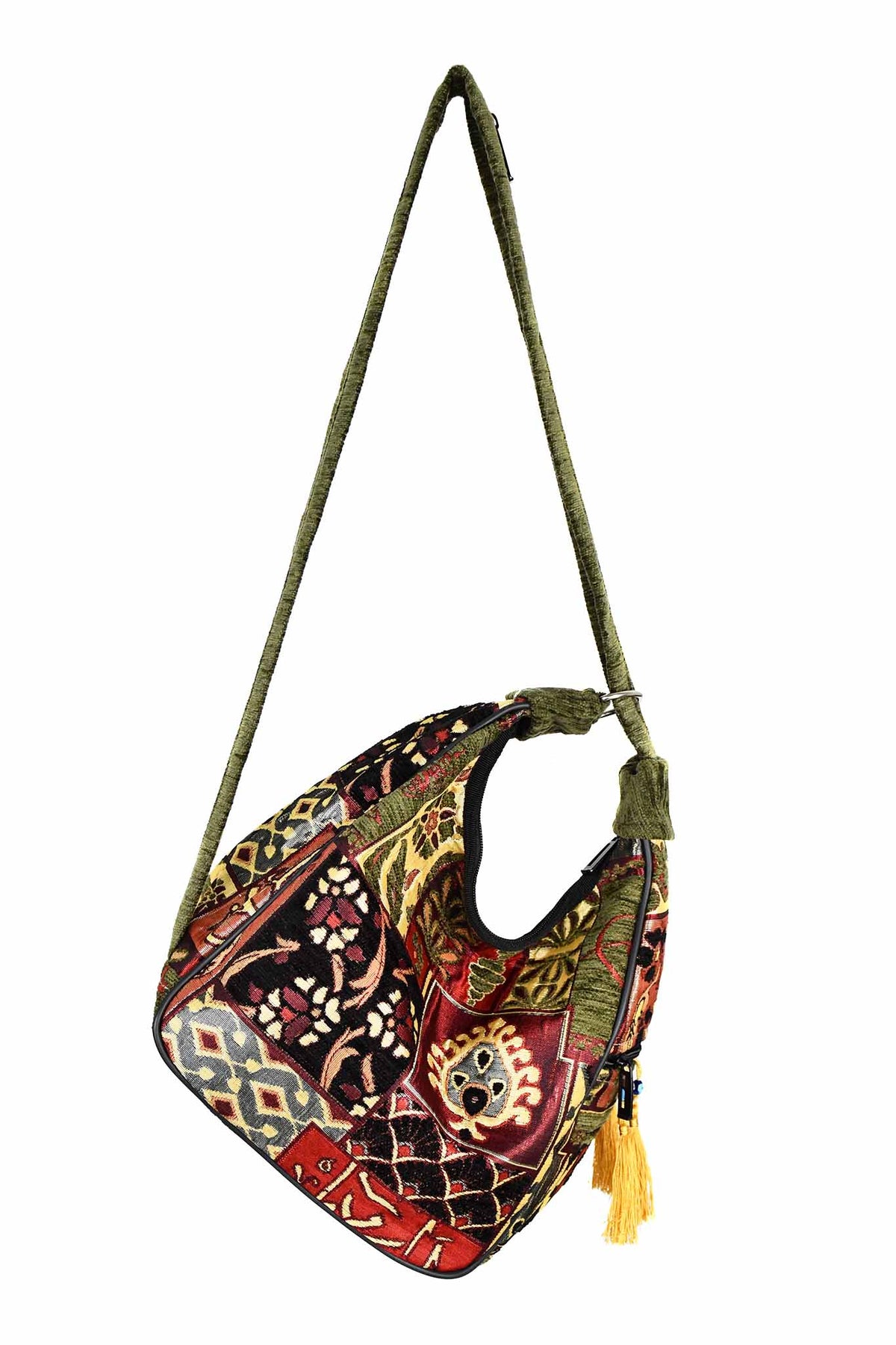 Turkish shoulder bag patchwork green