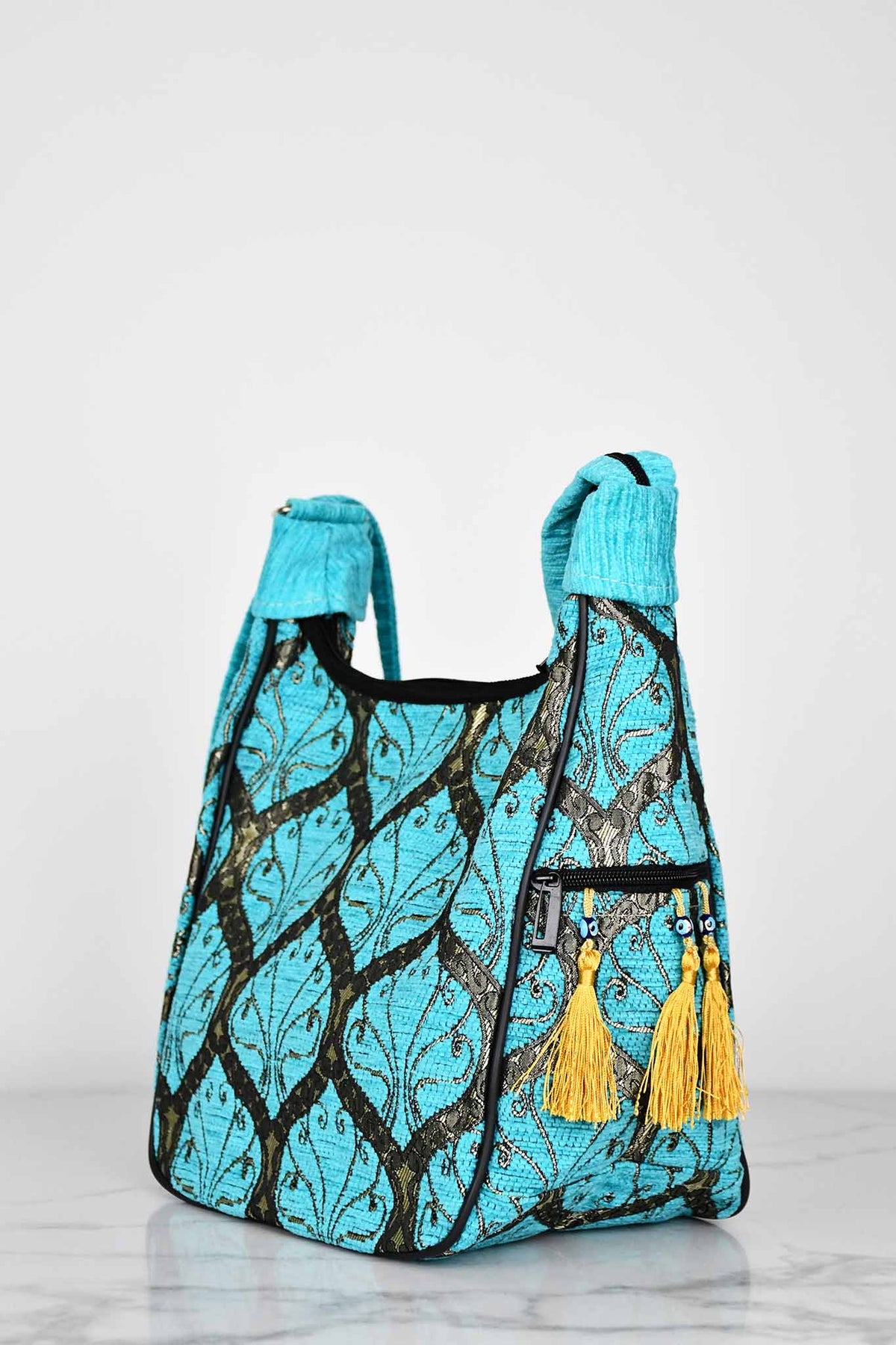 Turkish shoulder bag tradition turquoise