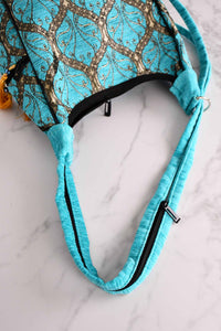 Turkish shoulder bag tradition turquoise