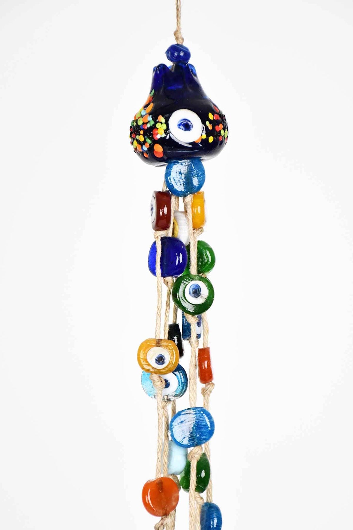 Evil Eye Wall Hanging Blue Pomegranate Colourful Beads Long Tassel Evil Eye Sydney Grand Bazaar 