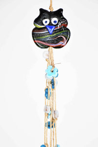 Evil Eye Wall Hanging Owl Flower Beads Long Tassel Evil Eye Sydney Grand Bazaar 