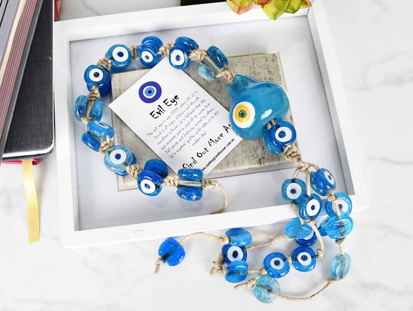 Evil Eye Wall Hanging Turquoise Pomegranate Eye Beads Tassel Evil Eye Sydney Grand Bazaar 