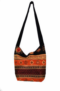 Turkish shoulder bag Aztec rusty black