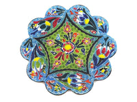 Turkish Trivet Flower Collection Two Tone Light Blue Ceramic Sydney Grand Bazaar 8 