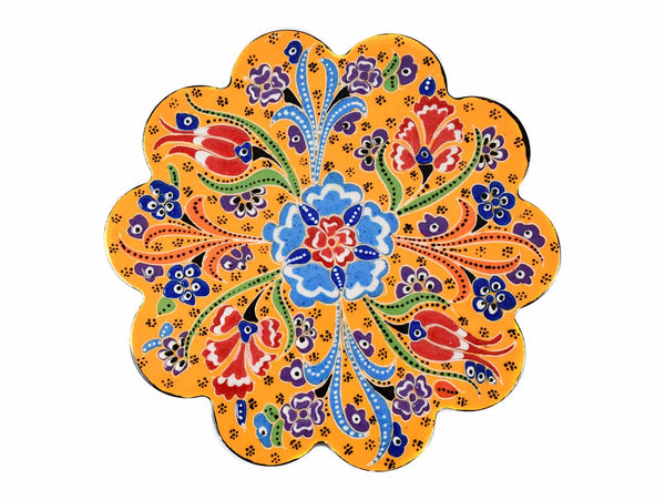 Turkish Trivet Flower Collection Yellow Ceramic Sydney Grand Bazaar 2 