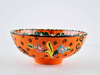 10 cm Turkish Bowls Flower Collection Orange Ceramic Sydney Grand Bazaar 