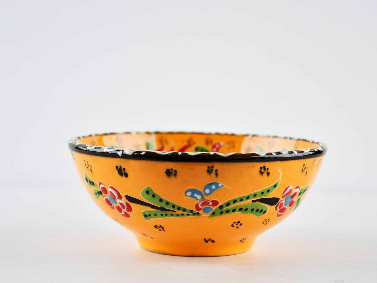 10 cm Turkish Bowls Flower Collection Yellow Ceramic Sydney Grand Bazaar 