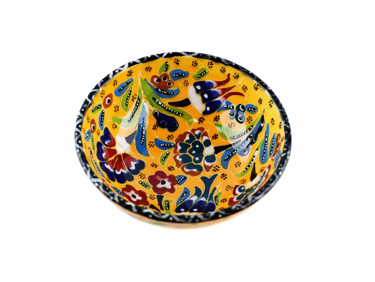 10 cm Turkish Bowls Flower Collection Yellow Ceramic Sydney Grand Bazaar 10 