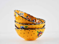 10 cm Turkish Bowls Flower Collection Yellow Ceramic Sydney Grand Bazaar 