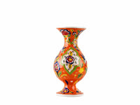 15 cm Turkish Vase Flower Orange Design 4 Ceramic Sydney Grand Bazaar 