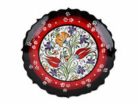 18 cm Turkish Plate Millennium Black Red Ceramic Sydney Grand Bazaar 3 