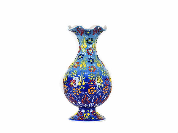 20 cm Turkish Vase Dantel Blue Ceramic Sydney Grand Bazaar 