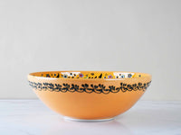 25 cm Turkish Bowl Dantel Collection Yellow Design 3 Ceramic Sydney Grand Bazaar 