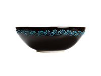 25 cm Turkish Bowls Dantel Black 2 Ceramic Sydney Grand Bazaar 