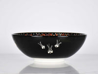 25 cm Turkish Bowls Dantel Collection Black Design 4 Ceramic Sydney Grand Bazaar 