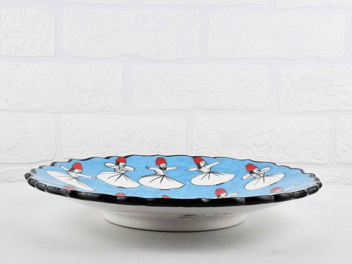 25 cm Turkish Plate Dervish Collection Turquoise Ceramic Sydney Grand Bazaar 