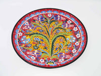 Turkish ceramic plate red colour 