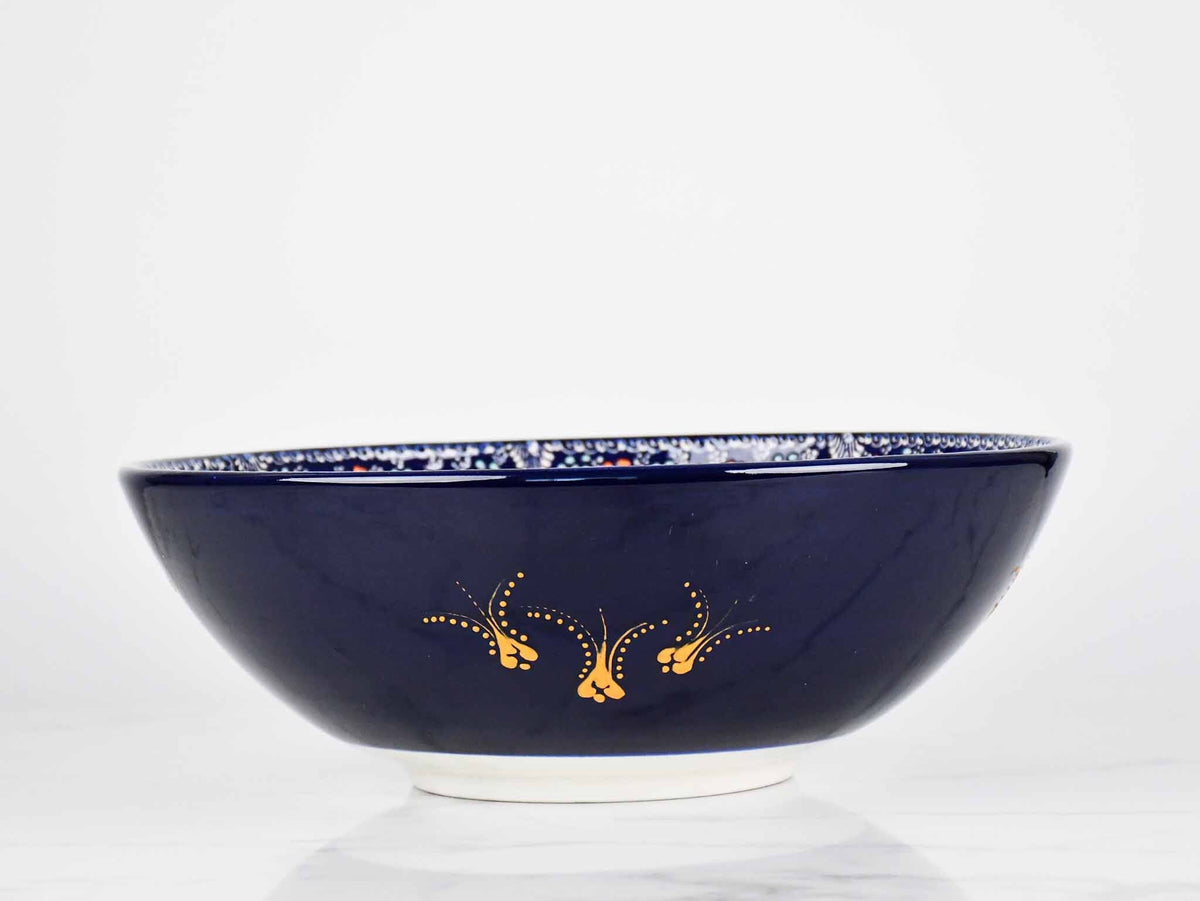 30 cm Turkish Bowl Dantel Collection Blue Design 2 Ceramic Sydney Grand Bazaar 