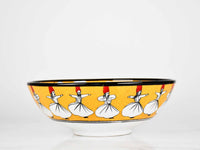 30 cm Turkish Ceramic Bowl Whirling Dervish Yellow Ceramic Sydney Grand Bazaar 