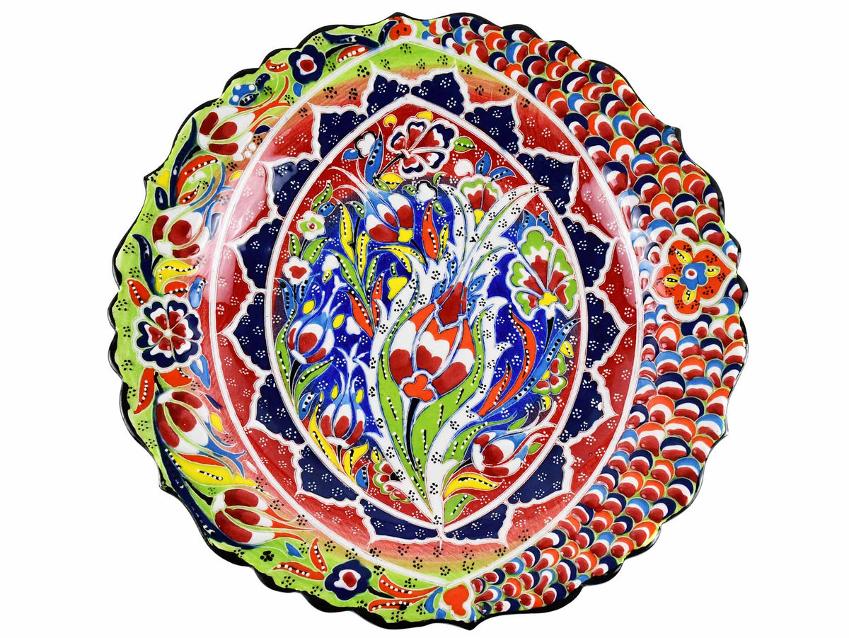 30 cm Turkish Plate Daisy Shaped Flower Collection Light Green Ceramic Sydney Grand Bazaar 1 