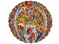 30 cm Turkish Plate Daisy Shaped Flower Collection Light Green Ceramic Sydney Grand Bazaar 5 