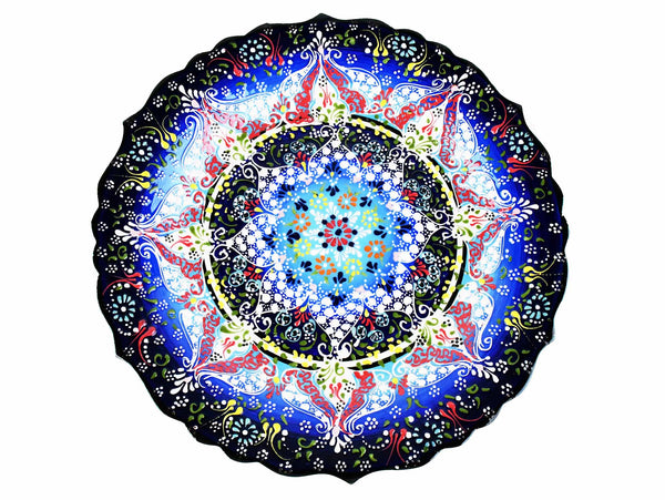 30 cm Turkish Plate Dantel Nimet Collection Blue Ceramic Sydney Grand Bazaar 3 