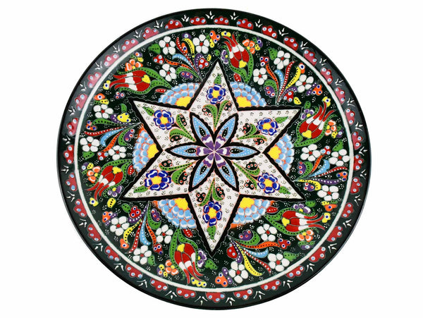 30 cm Turkish Plate Flower Collection Green Ceramic Sydney Grand Bazaar 6 