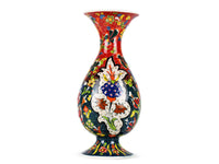 30 cm Turkish Vase Flower Red Green Design 1 Ceramic Sydney Grand Bazaar 