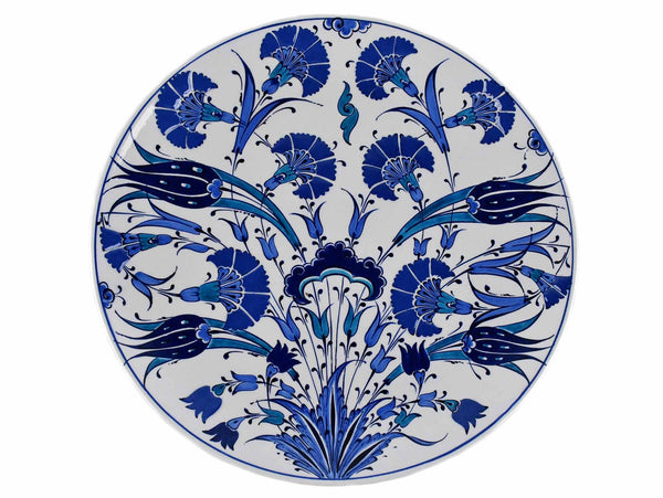 33 cm Turkish Plate Blue Iznik Collection Design 16 Ceramic Sydney Grand Bazaar 