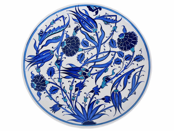 33 cm Turkish Plate Blue Iznik Collection Design 17 Ceramic Sydney Grand Bazaar 