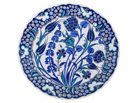 33 cm Turkish Plate Blue Iznik Collection Design 4 Ceramic Sydney Grand Bazaar 