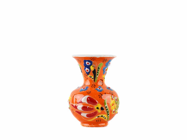 5 cm Turkish Ceramic Vase Flower Orange Ceramic Sydney Grand Bazaar Design 3 