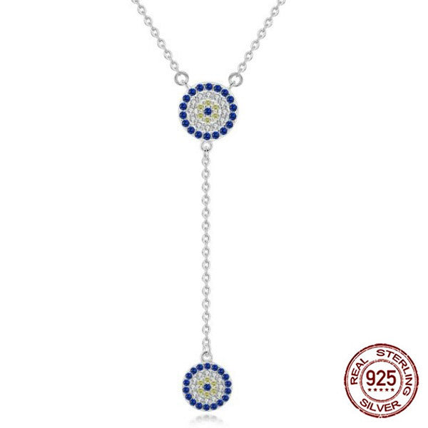 925 Double Evil Eye Silver Pendant Necklace Evil Eye Sydney Grand Bazaar 